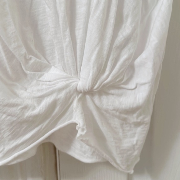 STATESIDE White Supima Slub Jersey Twist T-Shirt Sz Large - Picture 6 of 7